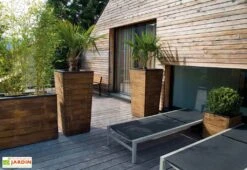 Bac à Fleurs En Bois Selekt (45x45x47) -Serre Et Potager Soldes Magasin amazone ambiance 2