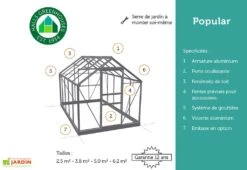Halls Serre De Jardin En Aluminium Et Verre Horticole Popular 106 (6,2 M²) -Serre Et Potager Soldes Magasin avantage serre jardin aluminium verre popular halls 2