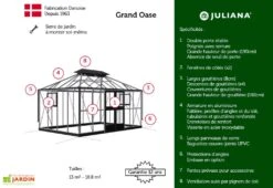 Jardin D’Hiver Verre Trempé Alu Anthracite 13 M² – Juliana Grand Oase -Serre Et Potager Soldes Magasin avantages serre jardin alu verre grand oase juliana