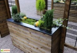 Bac à Fleurs En Bois Selekt (120x45x76) -Serre Et Potager Soldes Magasin bac a fleurs selekt 120 x 45 x 76 cm jardipolys 1