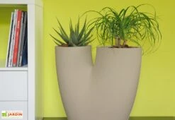 Pot De Fleurs En Polyéthylène Bilobo – 50 X 25 X 50 Cm -Serre Et Potager Soldes Magasin bac a fleurs tabac 1