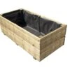 Bac à Fleurs Rectangulaire En Bois Traité Oslo - 79 Litres