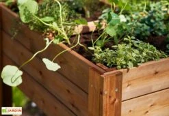 Carré Potager En Bois Autoclave Sur Pieds 80 X 80 Cm H. 88 Cm - Rezekne -Serre Et Potager Soldes Magasin bac potager bois sur pieds ekju 253394