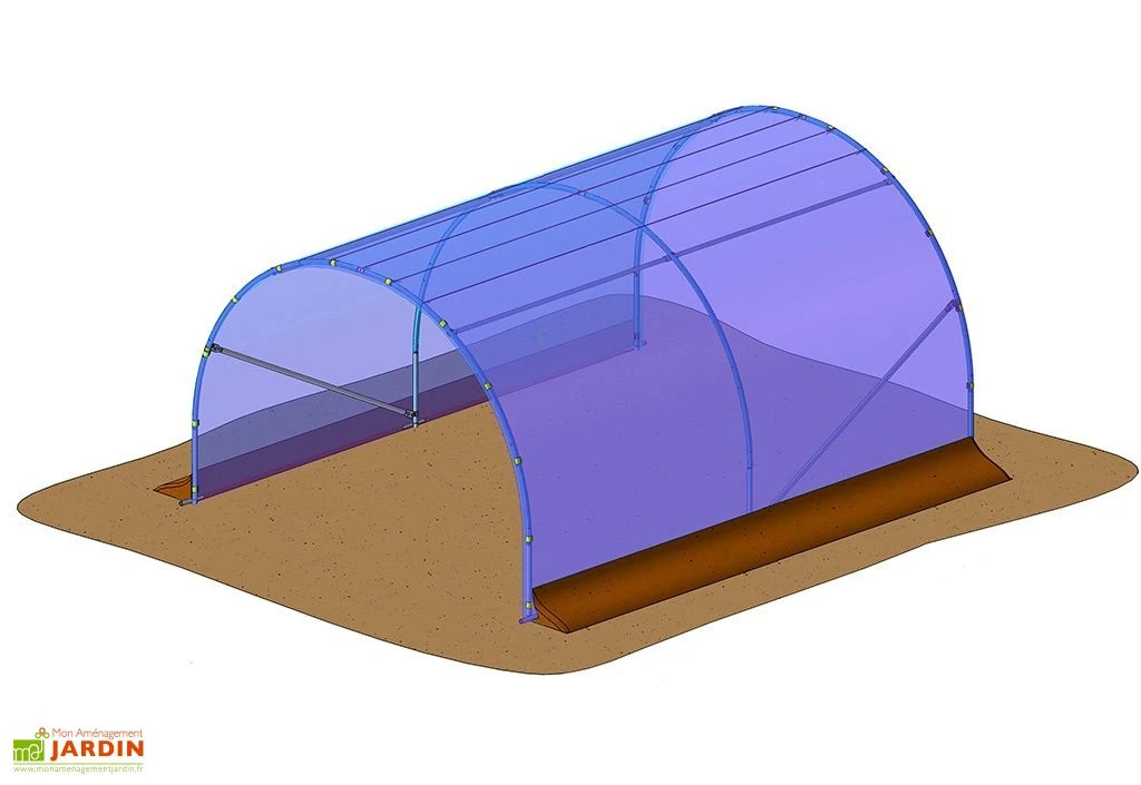 Bâche De Couverture Pour Abri De Culture Pied Droit Richel 3x4m 1 Bâche De Couverture Pour Abri De Culture Pied Droit Richel 3x4m