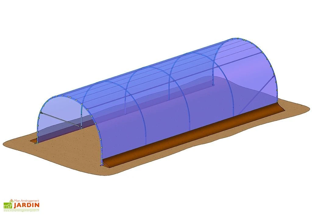 Bâche De Couverture Pour Abri De Culture Pied Droit Richel 3x8m 1 Bâche De Couverture Pour Abri De Culture Pied Droit Richel 3x8m