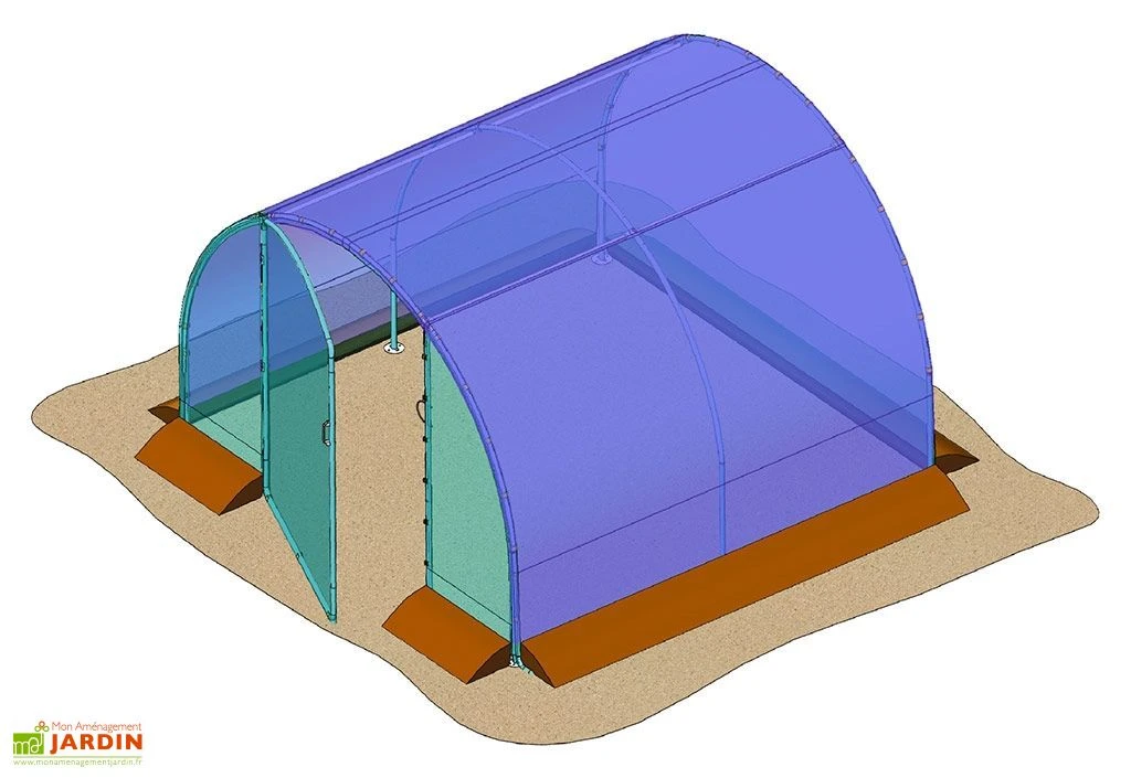 Bâche De Couverture Pour Serre De Jardin Tunnel Richel 3x3 Pied Droit 1 Bâche De Couverture Pour Serre De Jardin Tunnel Richel 3x3 Pied Droit