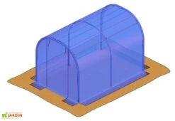 Bâches Kit Complet Pour Serre De Jardin Tunnel Richel 2x3 Pied Droit