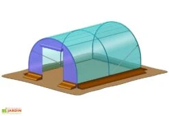 Bâche De Pignon Avant Pour Serre De Jardin Tunnel Richel 3x4 Pied Droit