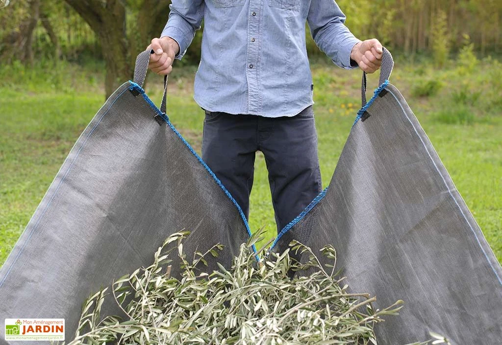 Bâche De Ramassage Jardin En Polypropylène Avec Poignées 340 X 200 Cm 3 Bâche De Ramassage Jardin En Polypropylène Avec Poignées 340 X 200 Cm – Image 3