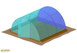 Bâche De Pignon Arrière Pour Serre De Jardin Tunnel Richel 4,5x4,5