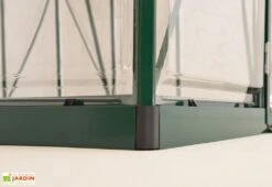 Serre De Jardin En Aluminium Et Polycarbonate Balance – Vert -Serre Et Potager Soldes Magasin base serre aluminium vert polycarbonate balance