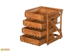 Légumier En Bois Autoclave Brun 4 Tiroirs - 50 X 54 X 60 Cm -Serre Et Potager Soldes Magasin bois legumier 4 etages