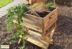 Solid Carré Potager En Bois Autoclave Sur Pieds Réglable 80 X 60 Cm -Serre Et Potager Soldes Magasin carre potager bois autoclave pieds reglables 80x60cm 1