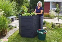 Garantia Carré Potager Empilable En Polypropylène Ergo 110 Cm (Lot De 2) -Serre Et Potager Soldes Magasin carre potager ergo polypropylene garantia imitation bois 1