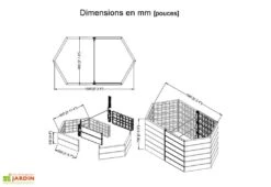 Garantia Carré Potager Empilable En Polypropylène Ergo 160 Cm (Lot De 2) -Serre Et Potager Soldes Magasin carre potager ergo polypropylene garantia imitation bois extension 3
