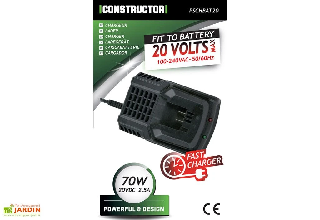 Chargeur Rapide Pour Batterie Lithium 20V PowerShared 2 Chargeur Rapide Pour Batterie Lithium 20V PowerShared – Image 2
