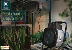 Chauffage Ventilateur D'appoint 2400W Avec Thermostat Digital -Serre Et Potager Soldes Magasin chauffage electrique portable serre jardin 2400w 2