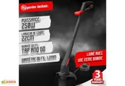 Tondeuse électrique 1300 W + Coupe-bordure électrique 250 W -Serre Et Potager Soldes Magasin coupe bordure 1300w elem garden tde3213cb22