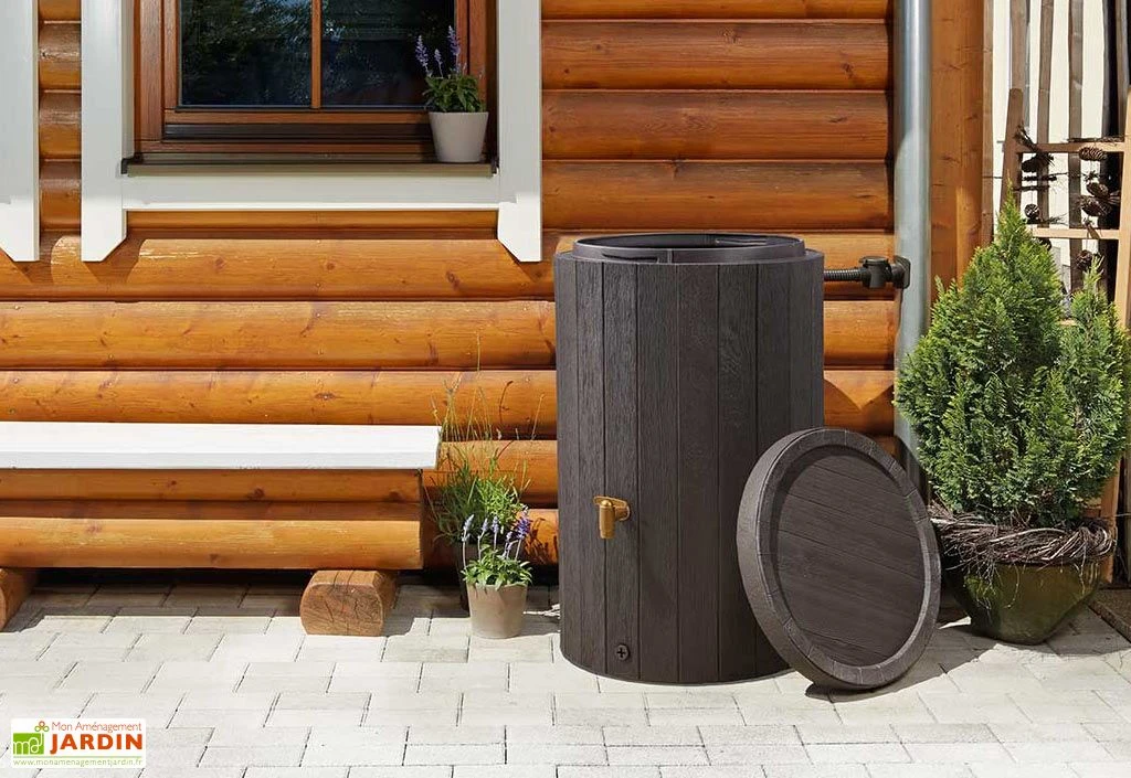 Garantia Récupérateur D’eau De Pluie 220 L Avec Robinet Et Collecteur – Madera 4 Garantia Récupérateur D’eau De Pluie 220 L Avec Robinet Et Collecteur – Madera – Image 4