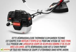 Débroussailleuse Thermique 52 CC + 3 Lames -Serre Et Potager Soldes Magasin debrousailleuse thermique 52cc