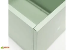 Jardinière Au Sol En Métal Thermolaqué - 100 X 50 X 50 -Serre Et Potager Soldes Magasin detail coin jardiniere hg08971103