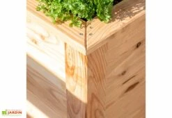 Jardinière En Bois De Mélèze Bac Potager 100 X 65 X 66 Cm -Serre Et Potager Soldes Magasin details angle bac potager 100x66cm
