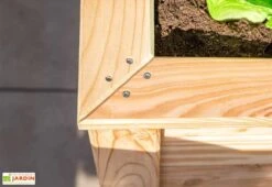 Jardinière En Bois De Mélèze Bac Potager 100 X 65 X 66 Cm -Serre Et Potager Soldes Magasin details jardiniere bois bac potager 100x66cm
