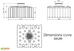 Cuve De Récupération D’eau De Pluie Enterrée – 4000 L Plate -Serre Et Potager Soldes Magasin dimensions cuve 4000l greenlife