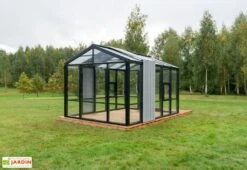 Serre De Jardin En Bois Et Verre Trempé Avec Panneaux Occultants – Hortensia -Serre Et Potager Soldes Magasin dos serre jardin bois verre trempe stali