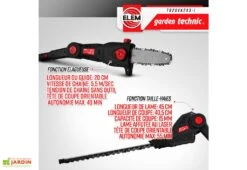 Outil De Jardinage 3 En 1 : Taille-haies, élagueuse Et Coupe Bordures – 20 V -Serre Et Potager Soldes Magasin elageuse sur batterie