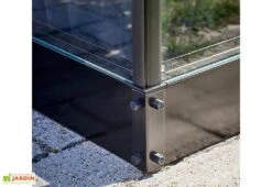 Halls Embase Pour Serre De Jardin En Acier Galvanisé Qube 66 Noir