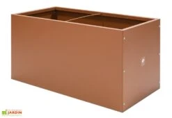 Jardinière Rectangulaire En Métal Thermolaqué Couleur Rouille -Serre Et Potager Soldes Magasin ensemble jardiniere rouille hg