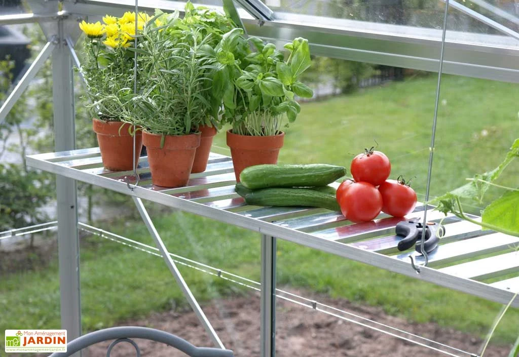 Etagère Rabattable - Aluminium Laqué Vert 1 Etagère Rabattable - Aluminium Laqué Vert