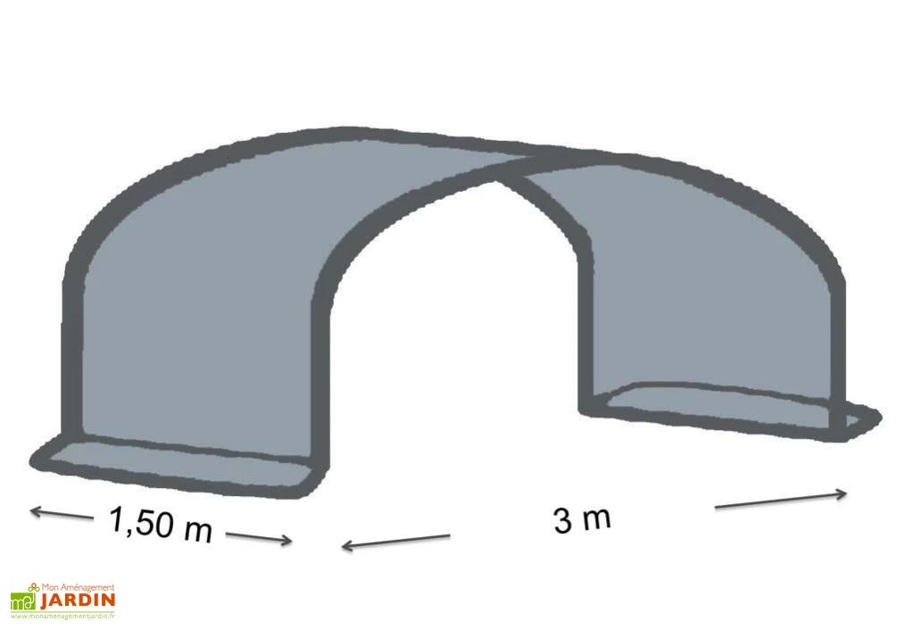 Extension 1,5 M En 2x180µ Pour Serre De Jardin Tunnel Richel Pied Droit 3m 2 Extension 1,5 M En 2x180µ Pour Serre De Jardin Tunnel Richel Pied Droit 3m – Image 2