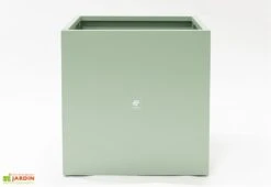 Jardinière Cube En Métal Thermolaqué - 70 X 70 X 70 Cm -Serre Et Potager Soldes Magasin face jardiniere vert hg 1
