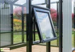 Serre De Jardin En Bois Et Verre Trempé Avec Panneaux Occultants – Hortensia -Serre Et Potager Soldes Magasin fenetre serre jardin bois verre trempe stali