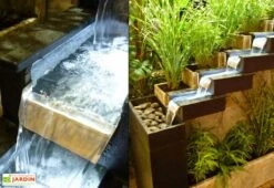 Fontaine De Jardin En Pierre Naturelle + Jardinière (120x43x120) -Serre Et Potager Soldes Magasin fontaine de jardin en pierre naturelle babylone 1