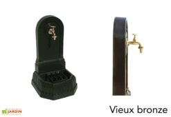 Fontaine De Jardin Murale En Fonte Citadine + Robinet 9 Fontaine De Jardin Murale En Fonte Citadine + Robinet -Serre Et Potager Soldes Magasin fontaine jardin fonte dommartin citadine vieux bronze