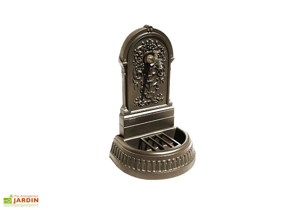 Fontaine De Jardin Murale En Fonte Floraison + Robinet Colvert 1 Fontaine De Jardin Murale En Fonte Floraison + Robinet Colvert