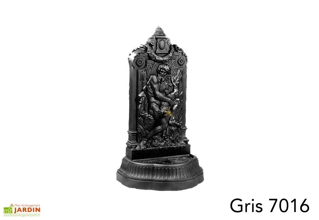 Fontaine De Jardin Murale En Fonte Neptune + Robinet Colvert 3 Fontaine De Jardin Murale En Fonte Neptune + Robinet Colvert – Image 3