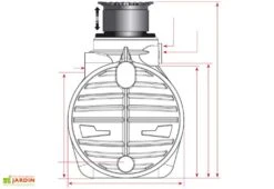 Cuve Recuperateur Eau Enterree 3400 L -Serre Et Potager Soldes Magasin g0000692 face