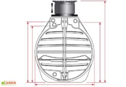 Cuve Recuperateur Eau Enterree 4500 L -Serre Et Potager Soldes Magasin g0001282 face