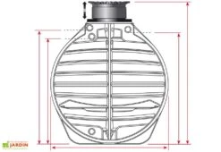 Cuve Recuperateur Eau Enterree 6000 L -Serre Et Potager Soldes Magasin g0001283 face