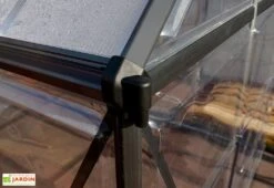 Serre De Jardin En Aluminium Et Polycarbonate Balance – Gris -Serre Et Potager Soldes Magasin gouttiere serre balance grey canopia 1 1