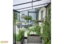 Halls Serre De Jardin Adossée En Verre Trempé Qube Lean-to 612 – 7,1 M² -Serre Et Potager Soldes Magasin interieur serre murale verre halls qube