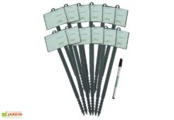 Mikado Jalons Pour Semis Vierges Avec étiquettes Et Feutre Effaçable – 45 Cm