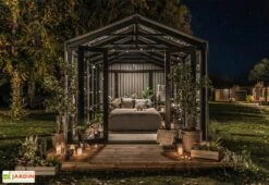 Serre De Jardin En Bois Et Verre Trempé Avec Panneaux Occultants – Tournesol -Serre Et Potager Soldes Magasin jardin hiver bois verre trempe stali design 06