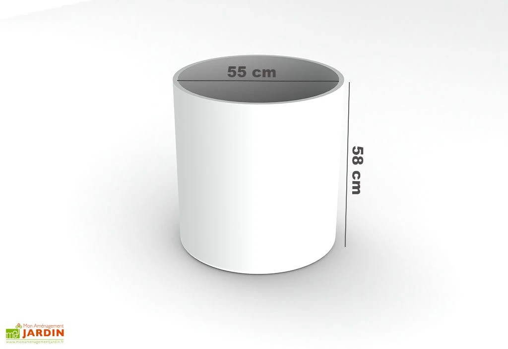 Jardinière Ronde En Béton Fibré 55 X 58 Cm– Sill 4 Jardinière Ronde En Béton Fibré 55 X 58 Cm– Sill – Image 4