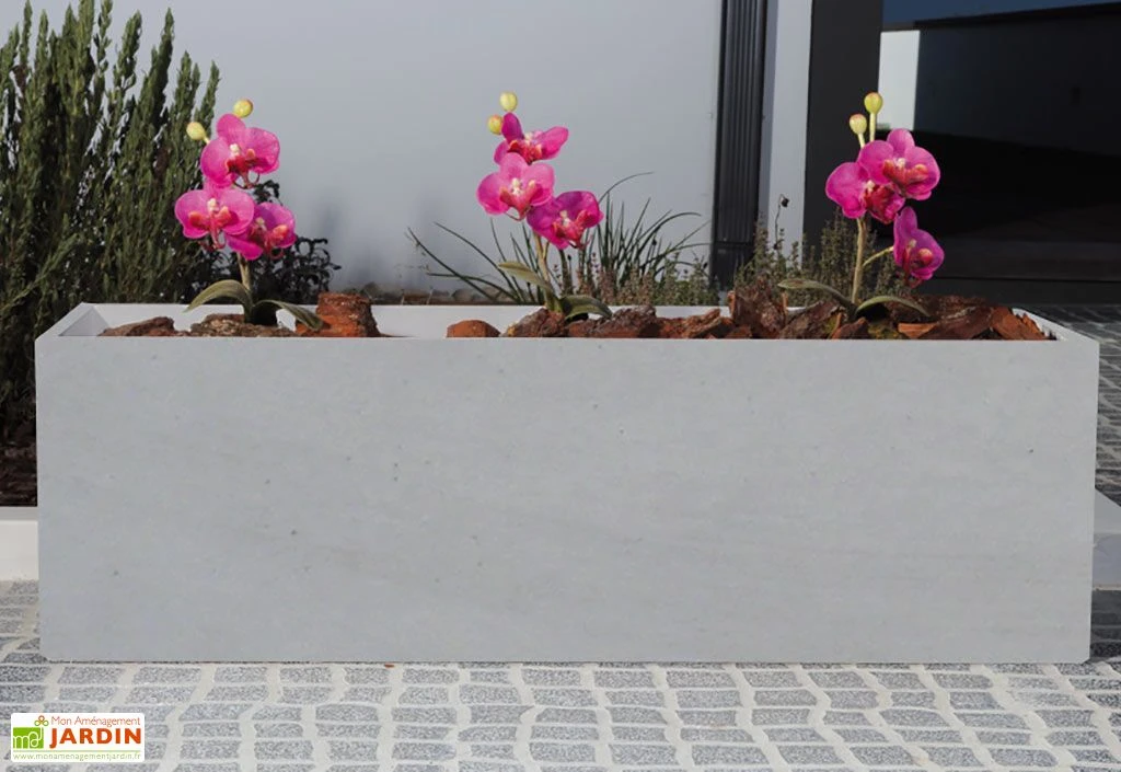 Jardinière En Béton Fibré Balko 80 (80x25) 2 Jardinière En Béton Fibré Balko 80 (80x25) – Image 2