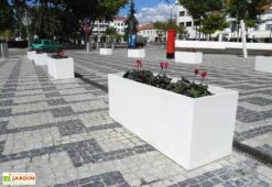 Jardinière En Béton Fibré Retkube 120 (120x40) -Serre Et Potager Soldes Magasin jardiniere beton fibre blanc 120x40cm 2